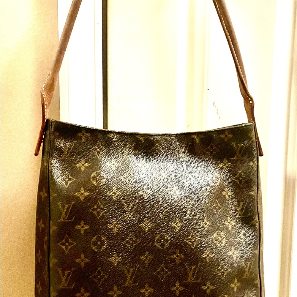 Louis Vuitton Brown Leather Accent Bag